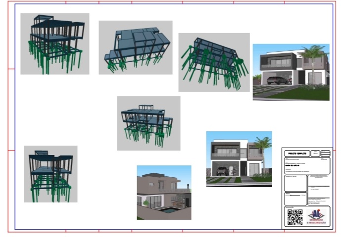 Projeto Estrutural Residência no Interior de São Paulo, Sorocaba. 